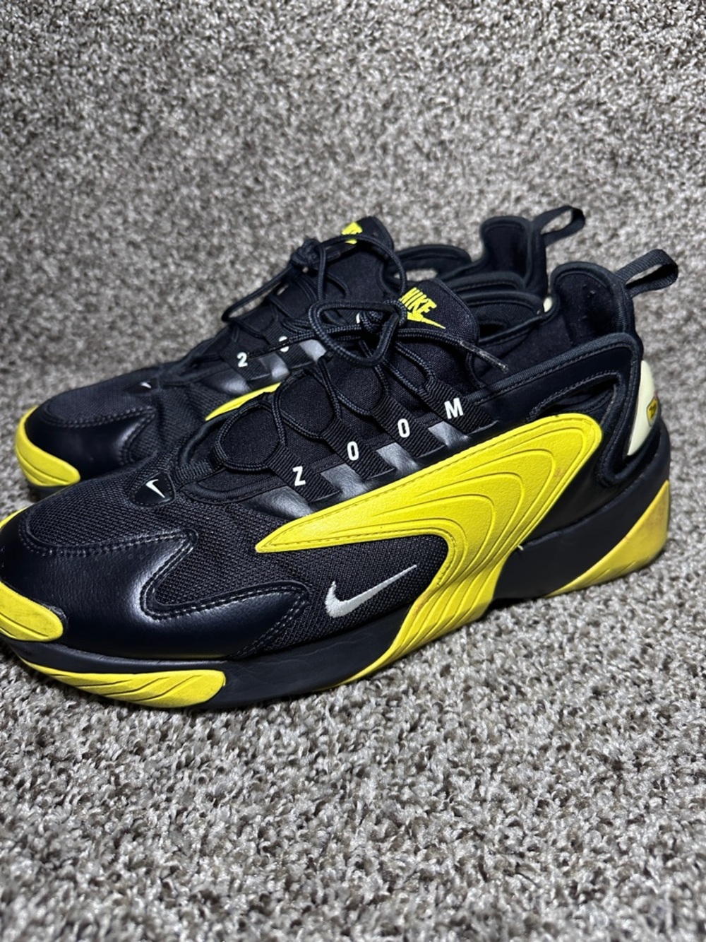 Nike Zoom 2K ' Black & Yellow Zoom Athletic Sneakers
